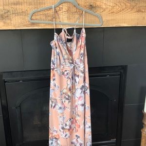 V neck maxi dress